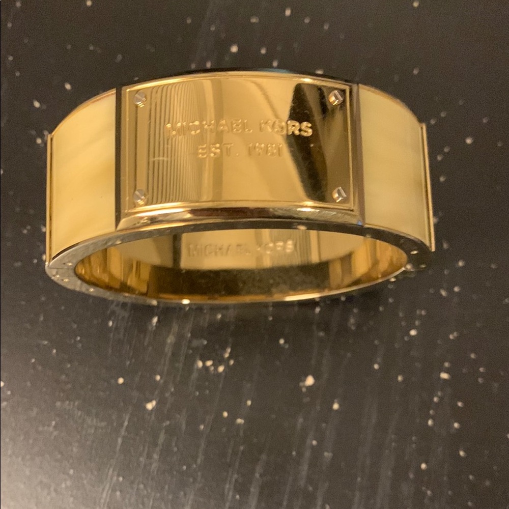 Michael Kors Gold-Tone Wide Bracelet